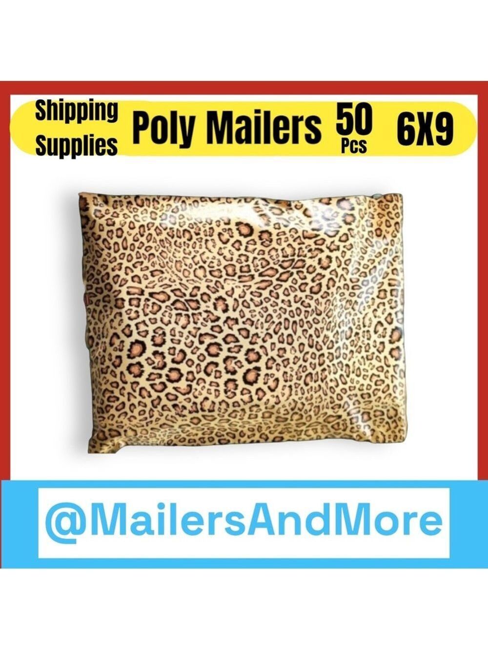 50 6X9 Poly Mailers Leopard Flat Shipping Envelopes PRICE IS FIRM